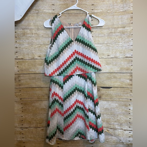 1.State chevron print dress 🛍 - Picture 1 of 3